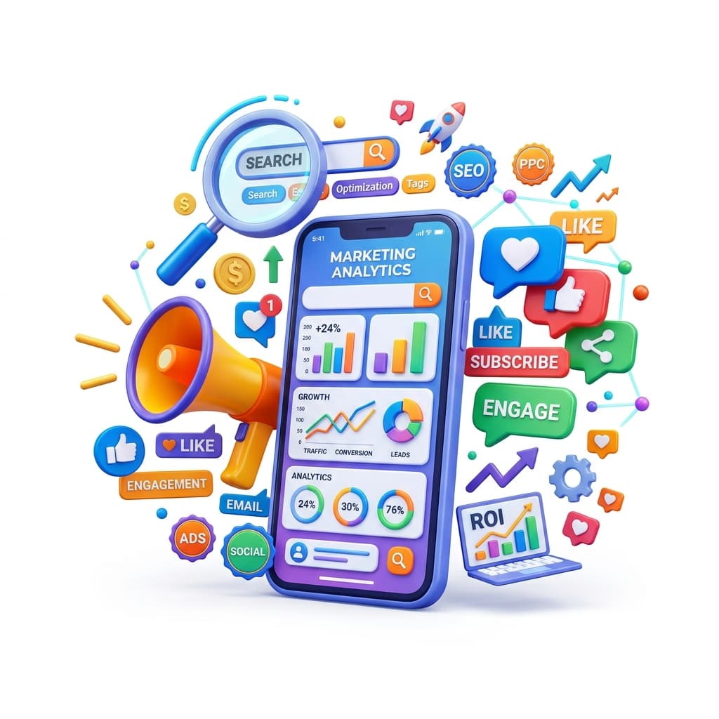 Marketing statistics graphics